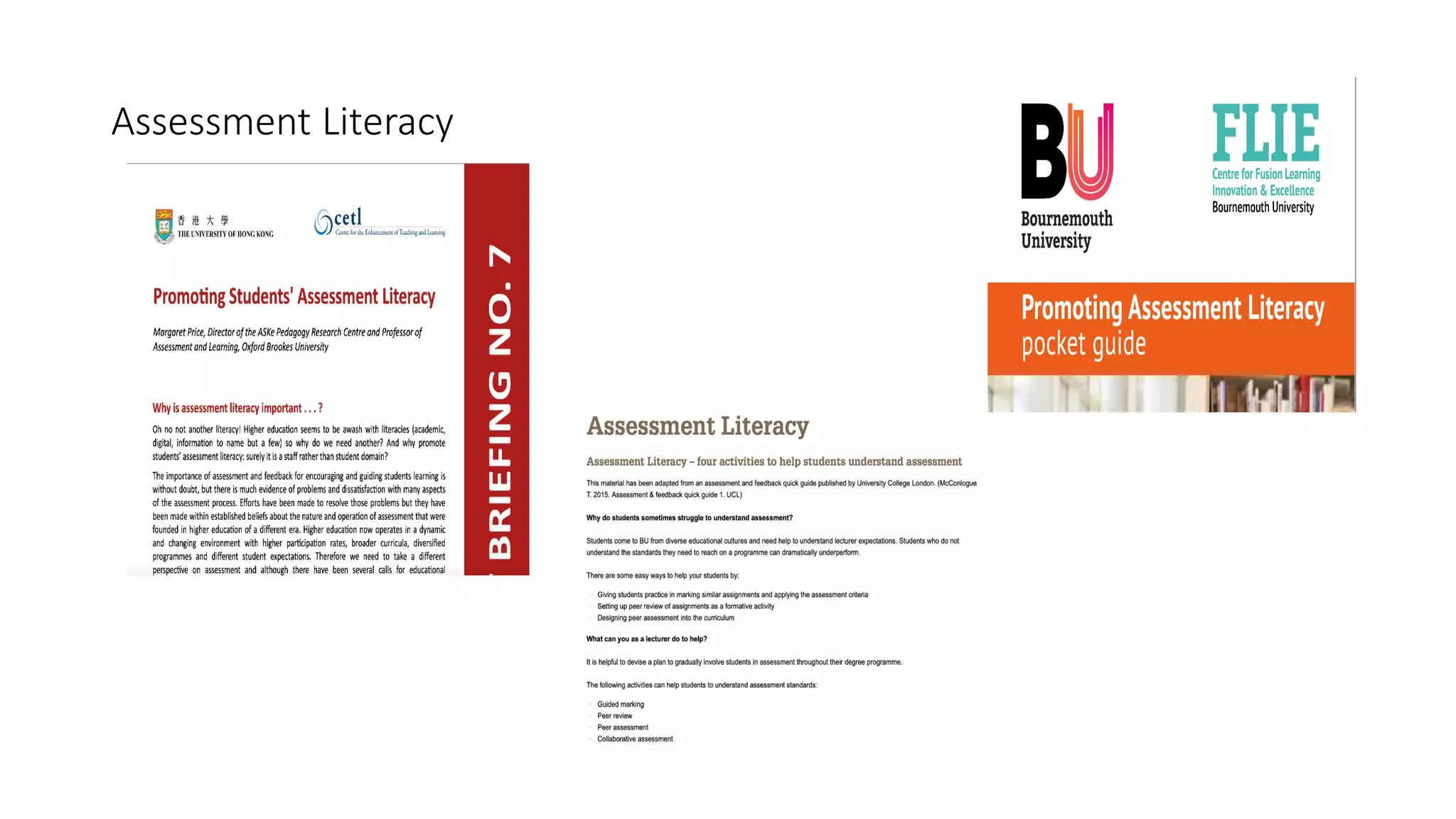 Assessment Literacy
 