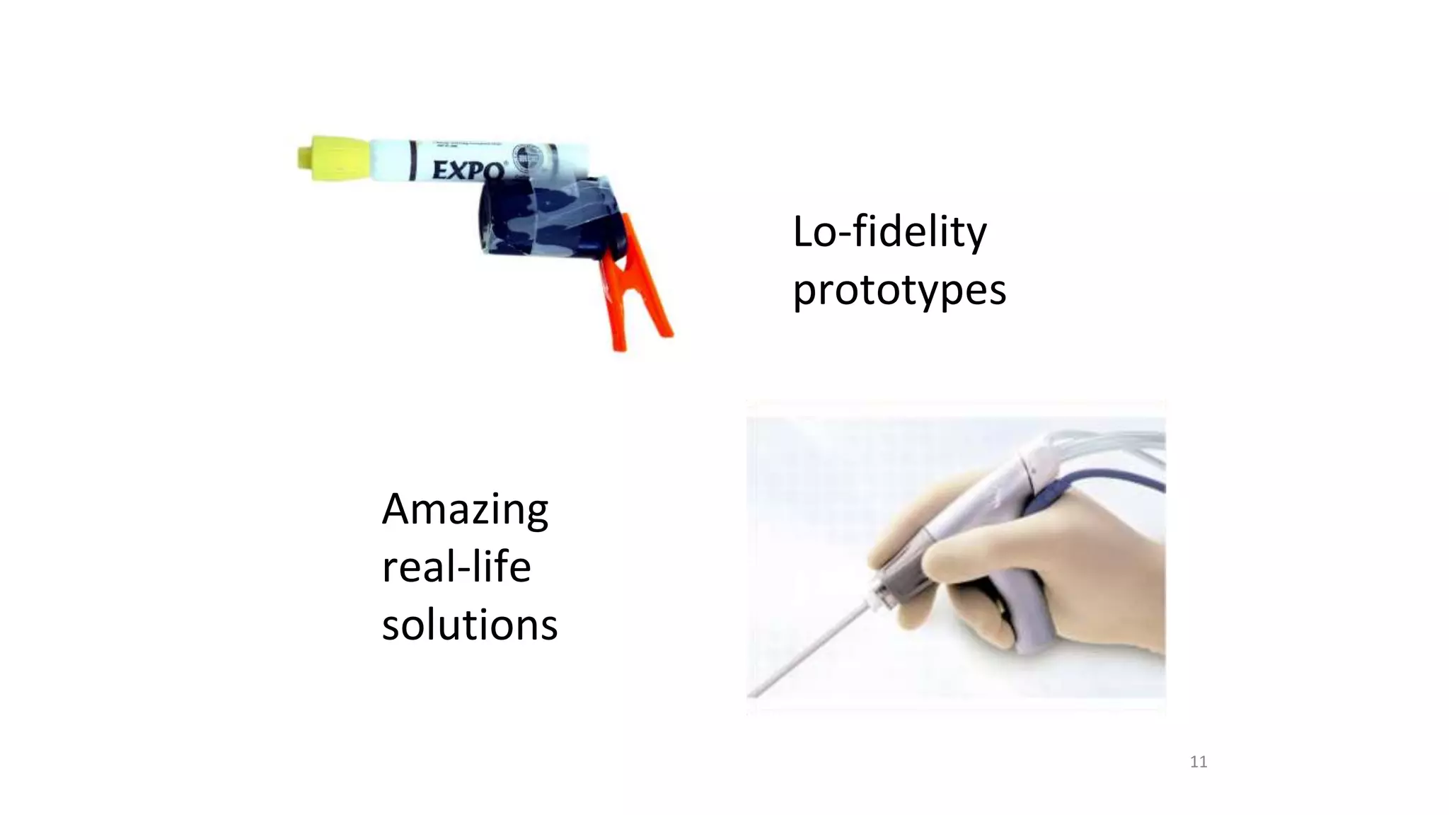11
Lo-fidelity
prototypes
Amazing
real-life
solutions
 