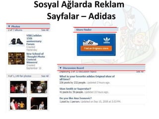 Sosyal Ağlarda Reklam   Sayfalar – Adidas 