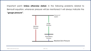 MEE321_Lecture07 on Bernoulli equation forming | PDF