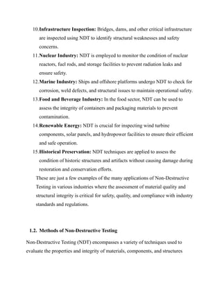 Comprehensive Overview of Non-Destructive Testing Methods and ...