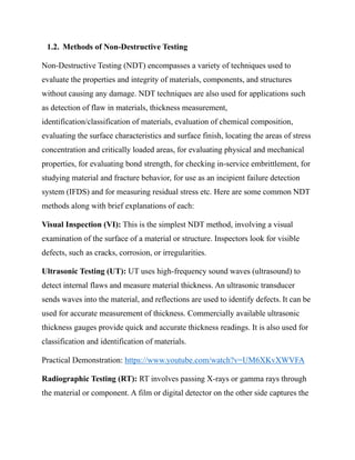 Comprehensive Overview of Non-Destructive Testing Methods and ...