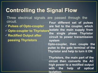 • Thyristors are Silicon Controlled Rectifier.
• The purpose of the rectifier section is to convert
the incoming AC power ...