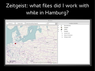 Zeitgeist: what files did I work with
         while in Hamburg?
 