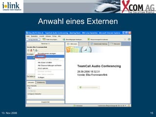 Anwahl eines Externen 
