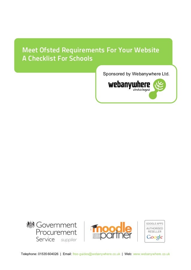 Meet Ofsted Requirements For Your site A Checklist For Schools