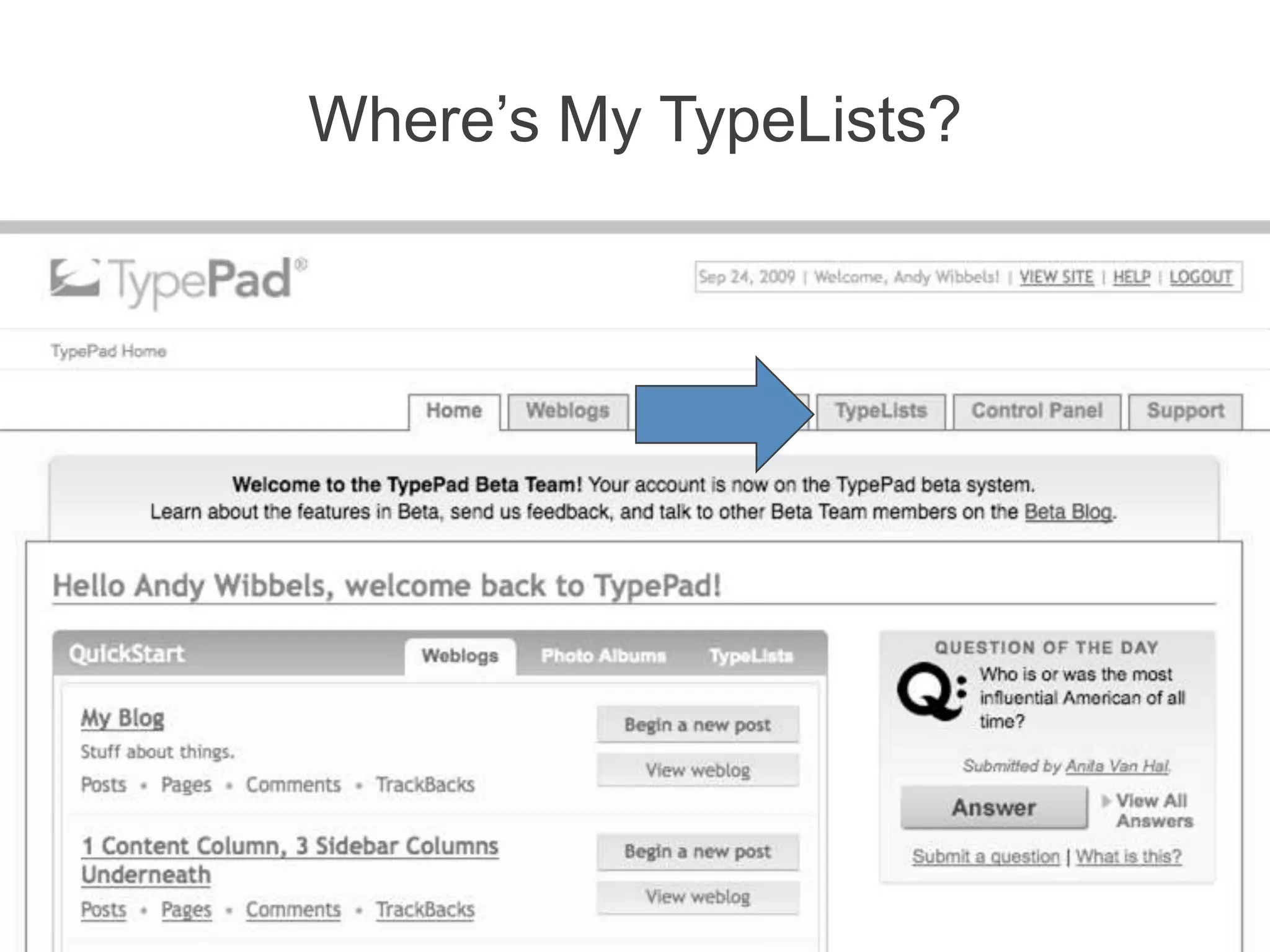Where’s My TypeLists?
