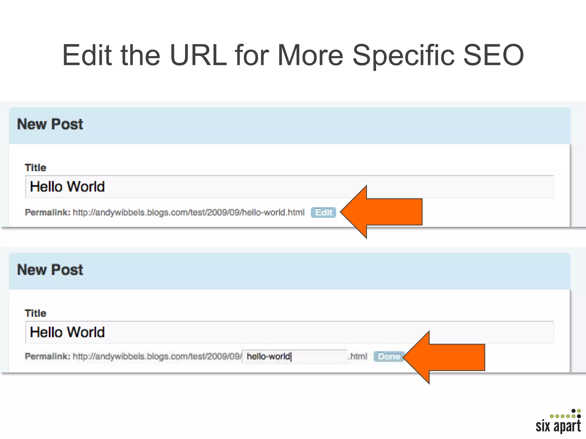 Edit the URL for More Specific SEO