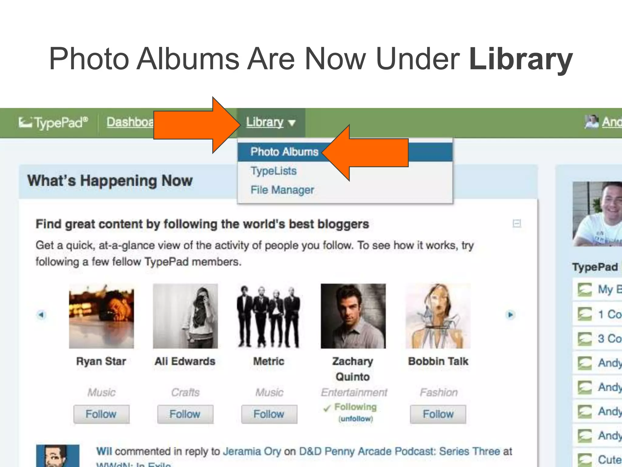Photo Albums Are Now Under Library