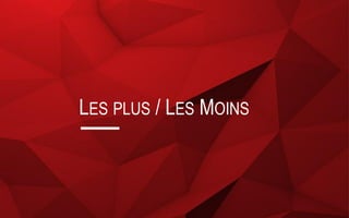LES PLUS / LES MOINS
 