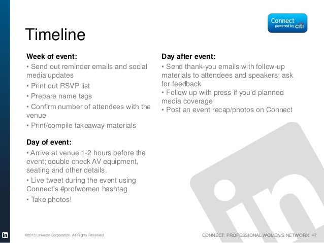event rundown sample