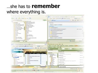 … she has to   remember   where everything is. 