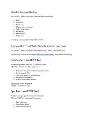 Meet conTEXT Tool - The Ultimate AI Construction Documentation Software.pdf