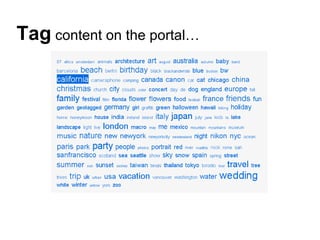 Tag  content on the portal… 