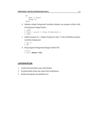 Meeting 8-practice5 a-working with bash shell-b-modul | PDF