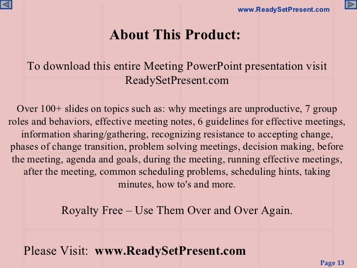 presentation meetings