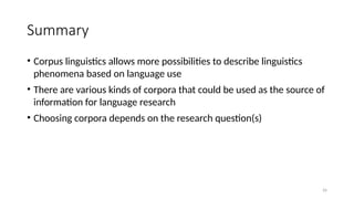 corpus linguistics i eng ppt download Images High... Introduction to Corpus Linguistics for Beginner | PPTX