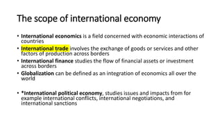 Meeting 1 - Introduction to international economics (International ...