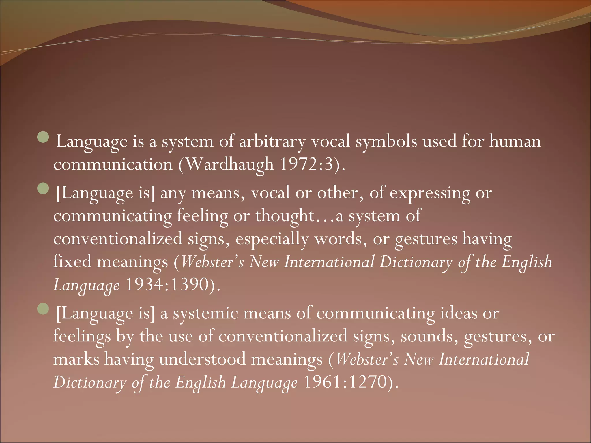 The origin of language | PPT