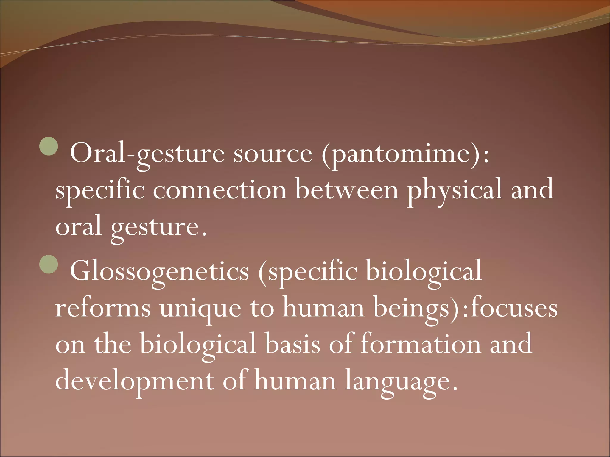 The origin of language | PPT