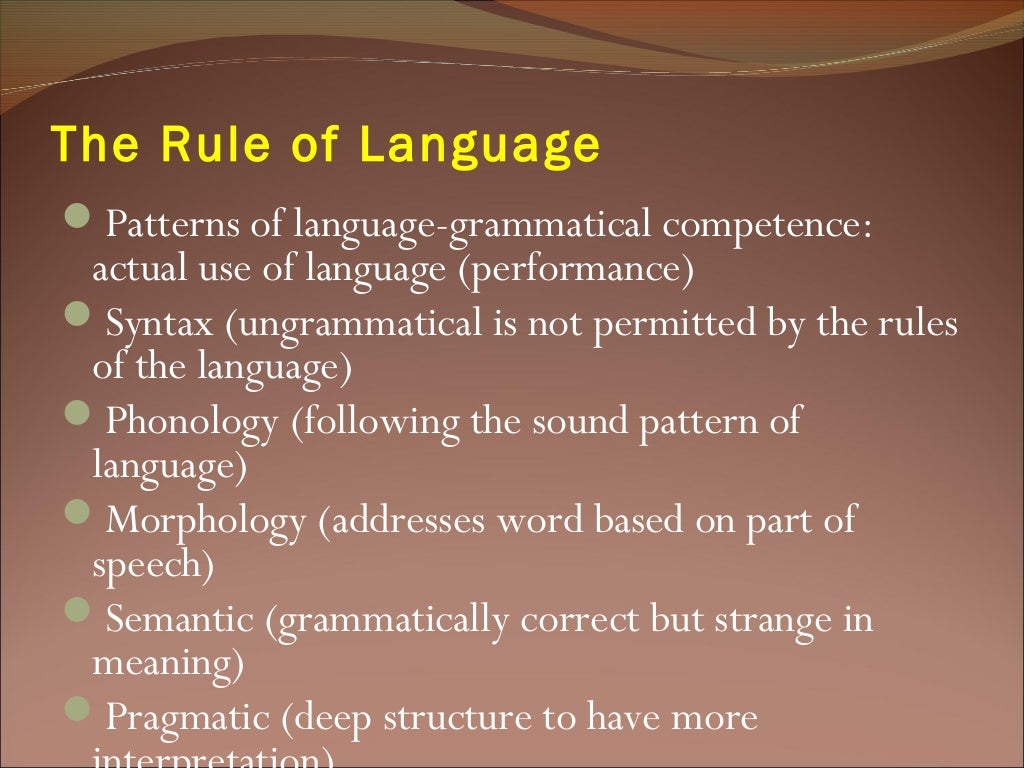 The origin of language