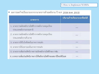 3. How to Implement NAMAs
 
