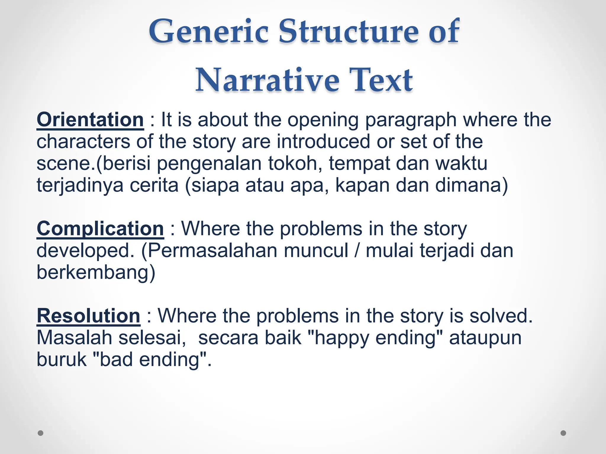 Identifying and Understanding Narrative text | PPT