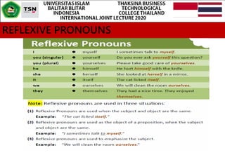 REFLEXIVE PRONOUNS
 