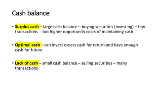 Meeting 4 - Cash management (Financial Management) | PPTX