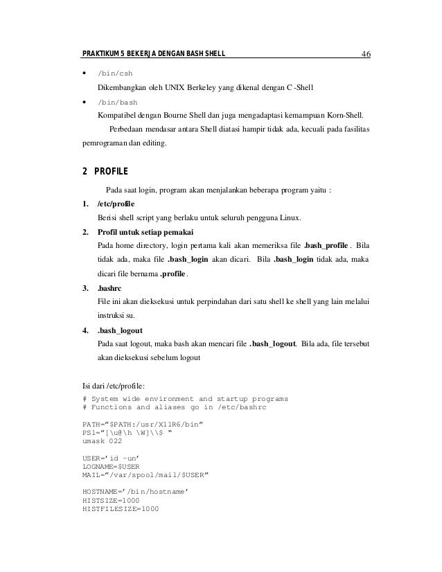 Meeting7 Working With Bash Shell A Modul