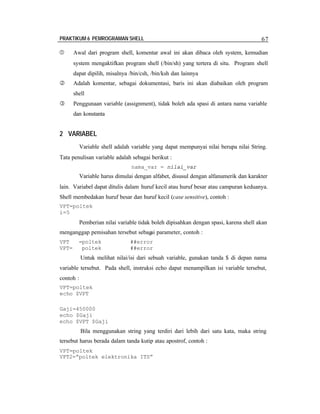 Meeting 9 pemrograman shell - a | PDF