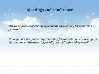 Meeting and conference participation | PPTX