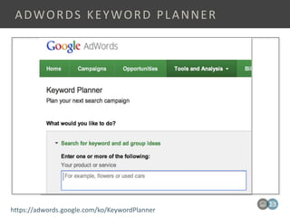 ADWORDS KEYWORD PLANNER
https://adwords.google.com/ko/KeywordPlanner
 