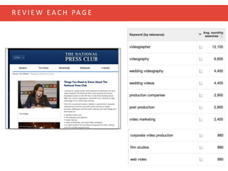 R E V I E W E A C H PA G E
 