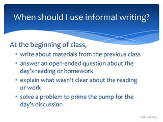 Writing-Intensive Teaching | PPTX