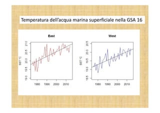 Temperatura dell’acqua marina superficiale nella GSA 16
 