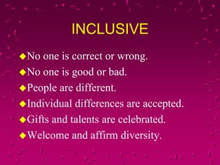 Bad Inclusion Meeting guidelines | PPT