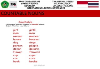 COUNTABLE NOUNS
 
