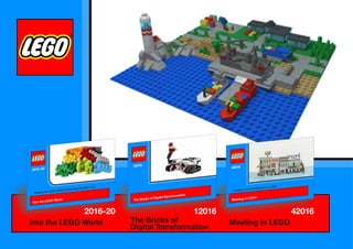 42016120162016-20
Into the LEGO World The Bricks of
Digital Transformation
Meeting in LEGO
 
