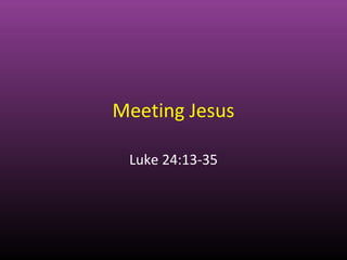 Meeting Jesus
Luke 24:13-35
 