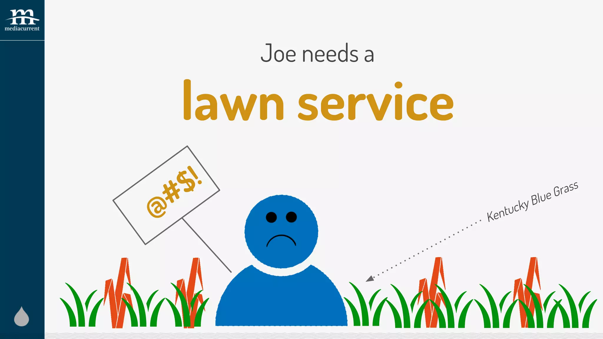 Joe needs a
lawn service
@#$!
Kentucky Blue Grass
 