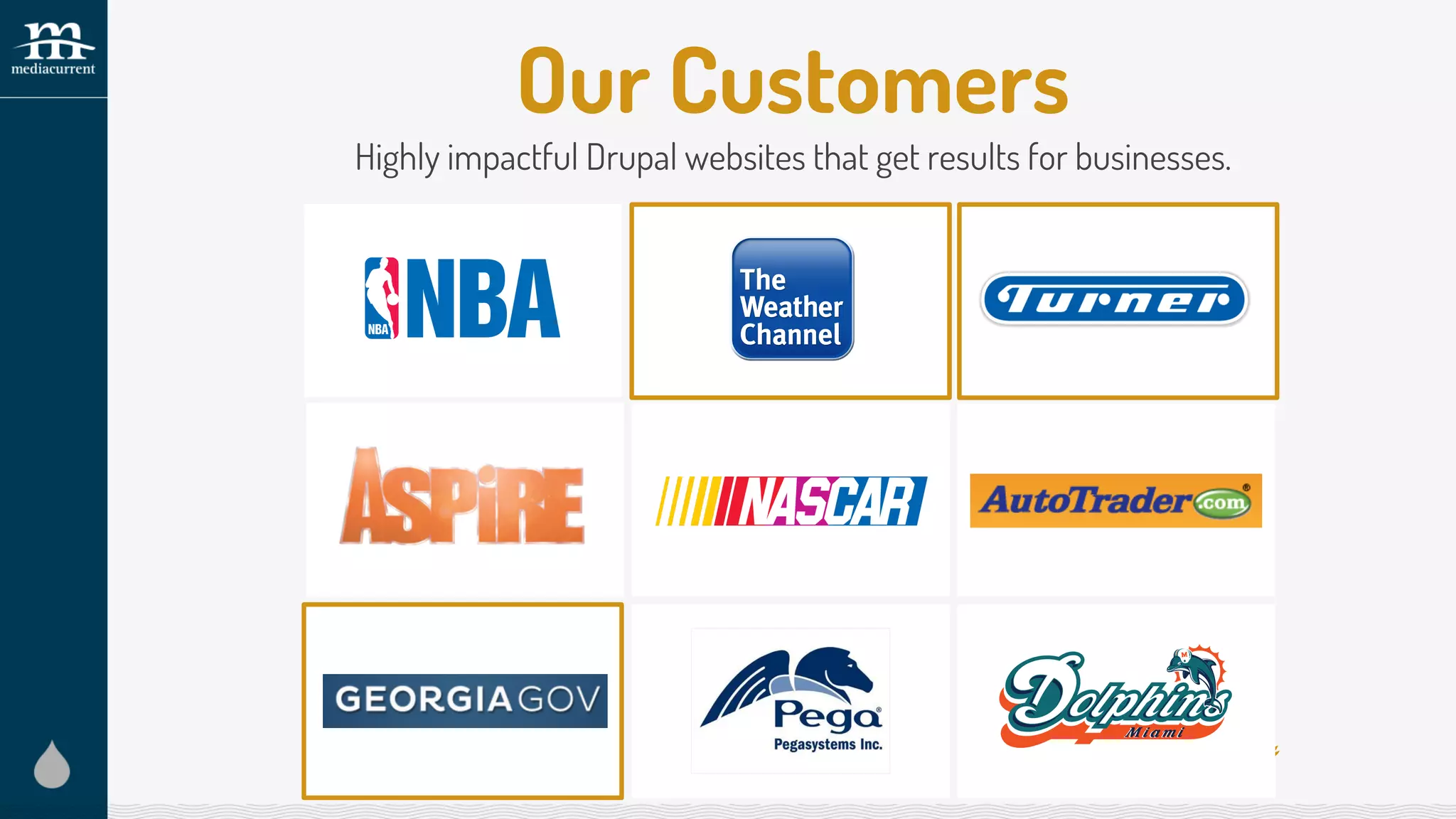 Our Customers
Highly impactful Drupal websites that get results for businesses.
 