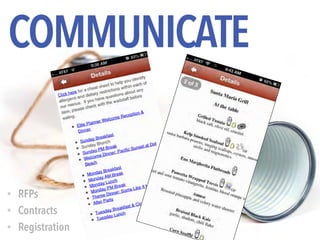 © August 2015 | Thrive! Meetings & Events | @tstuckrath
Tracy Stuckrath CSEP, CMM, CFPM
@tstuckrath
www.thrivemeetings.com
tracy@thrivemeetings.com
(404) 242-0530 
Chef Steven Garza
@______
www.hyattregencydallas.com
steven.garza@hyatt.com
(214) 712-7269
www.thrivemeetings.com/RejuvenateMenu
 