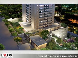 Perspectiva aérea do empreendimento
 