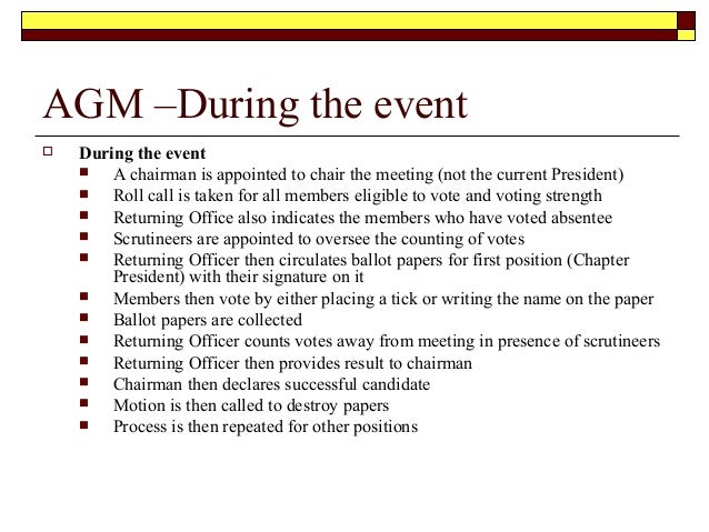  Meeting procedures
