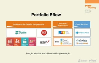 Atenção: Visualize este slide no modo apresentação
Portfolio Eflow
 