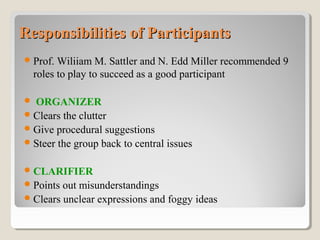 Participant Roles Meetings | PPT