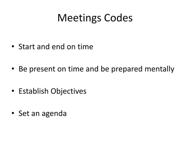 Meetings