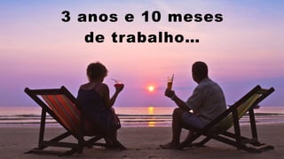 Experiment
with different
shapes and
text over
images
3 anos e 10 meses
de trabalho…
 