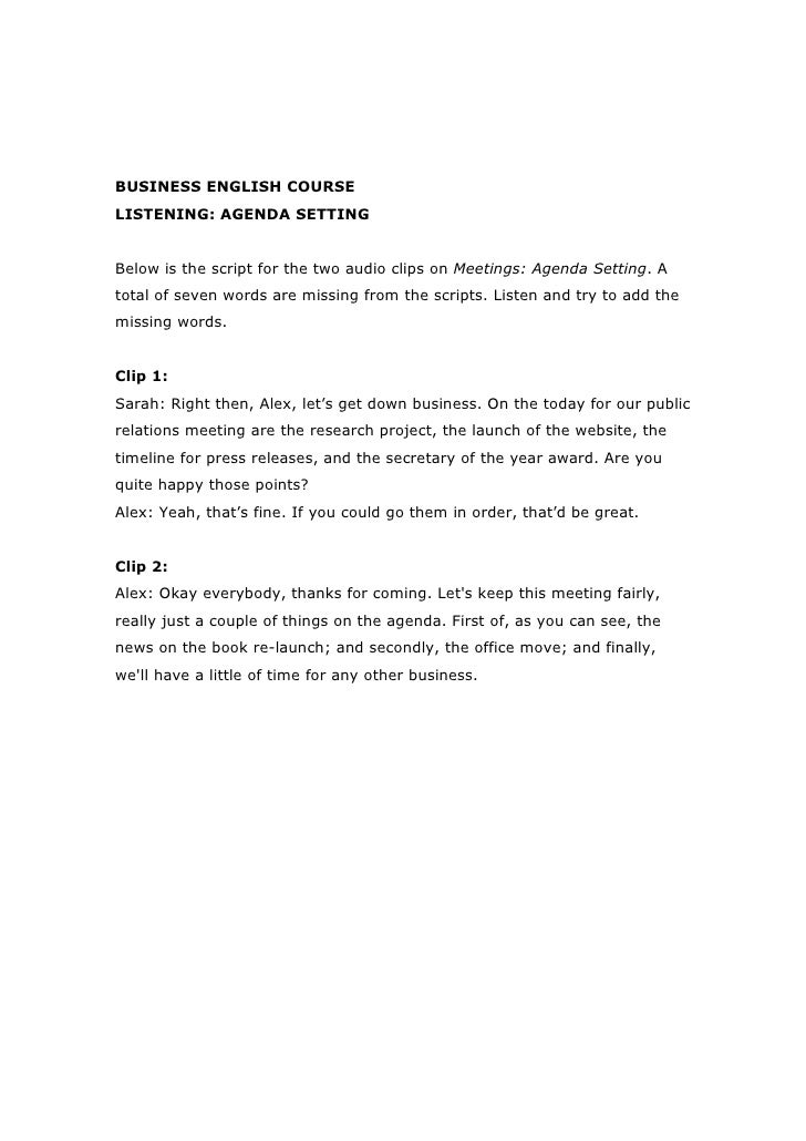 meetings agenda setting worksheet setting a meeting agenda
